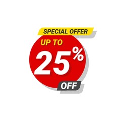 Discount. special offer up to 20% off Label Vector Template Design Illustration
