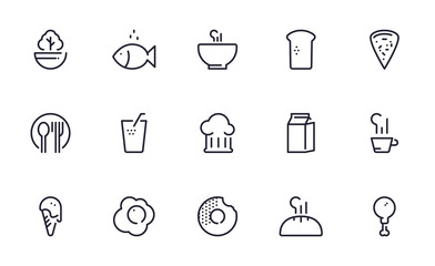 Set of Food vector icon illustration