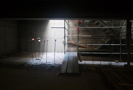 Abandoned construction site, underground