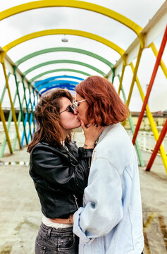Couple in love in the city