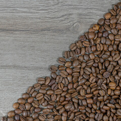 Grains of coffee. Photo for the background on the theme of coffee.