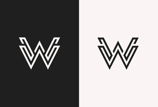 Letter W logo icon design template elements	