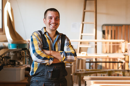 Carpenter positing for the camera