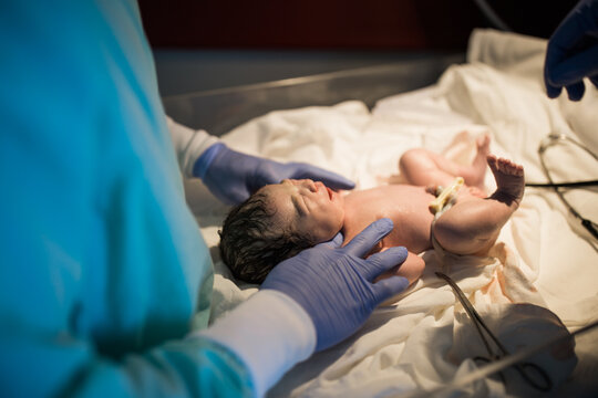 Newborn Girl Moments After Being Born