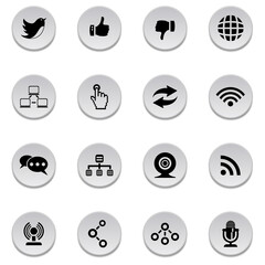 Vector set of communication icons.