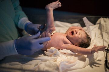 Newborn Girl Moments After Being Born