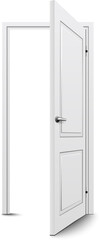 Vector opened door isolated on white background