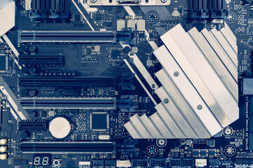 Blue Printed Circuit Board Background