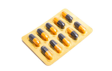 blister of pills isolated