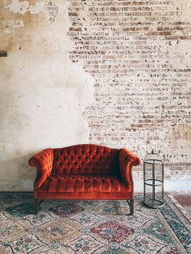 Exposed Brick + Couch