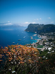 vista panoramica del mare di Capri vistada Anacapri