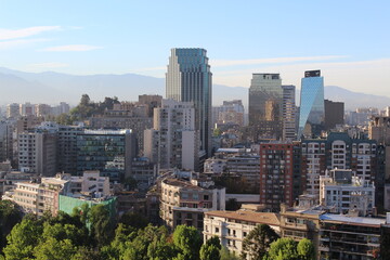 Fototapeta na wymiar Santiago city skyline