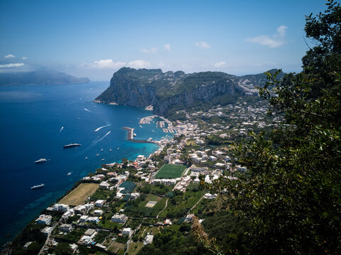 vista panoramica del mare di Capri vistada Anacapri
