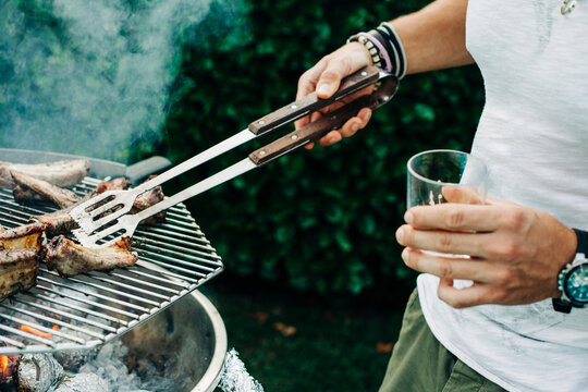 Man Grilling on a barbeque