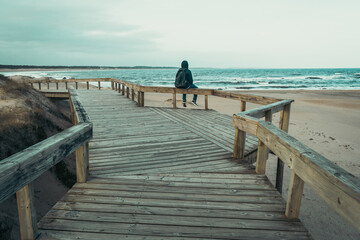 Relajado en la playa 