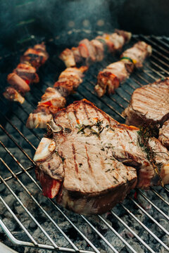 Grilling on a barbeque