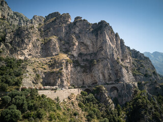 Fototapeta na wymiar vista panoramica del monte in costiera amalfitana salerno, campania, Italia