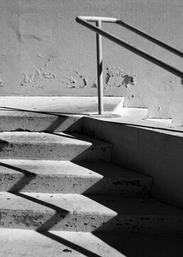 Abstract black and white detail of architecture in the street