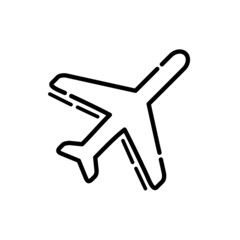 Plane icon with trendy design.