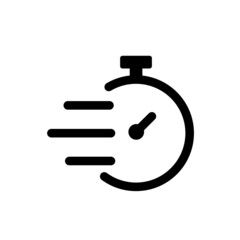 Stopwatch illustration, symbol of speed.
