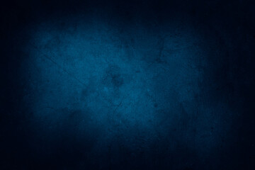 Blue textured dark concrete wall background