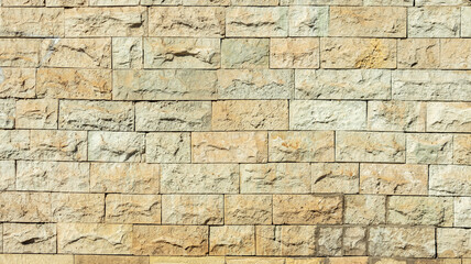 modern horizontal yellow brick wall