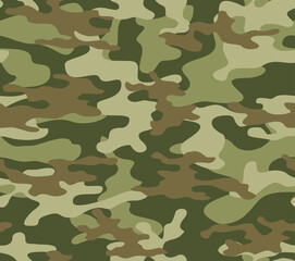 Fototapeta premium Army camouflage seamless pattern classic green background vector