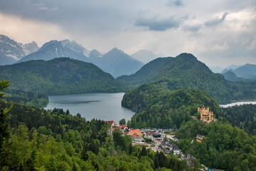 Hohenschwangau Castle photographed in Germany, in Europe. Picture made in 2019.