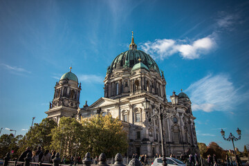 Obraz premium Berlin Cathedral (Berliner Dom) next to Spree River, Berlin, Germany.