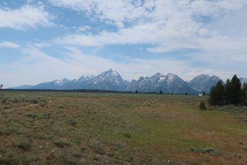 Fototapeta premium Mountain range in the Tetons in Wyoming