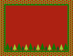 Christmas Tree Frame with an Abstract pattern border