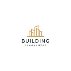 Building logo made with lines.