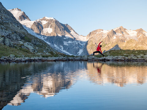Yoga in the mountains