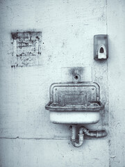 old wall and sink