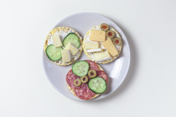 isolated snacks sandwiches