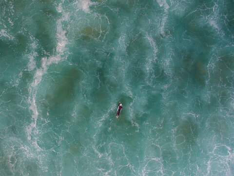 Surfer on marble