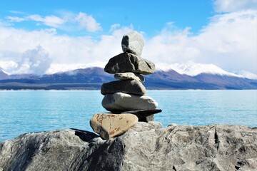 rock tower in the lakes