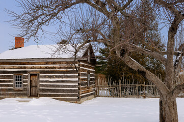 Balls Falls Conservation Area historic park ghost town on the Niagara Escarpment Ontario in winter