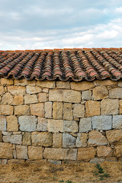 Stones facade in rural town