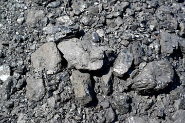 Pieces of coal. Background