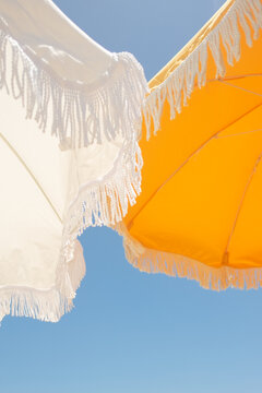 Two Beach Umbrellas