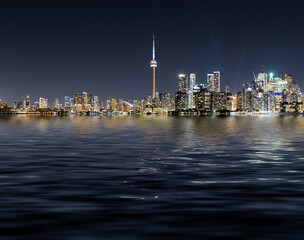 Illuminated Toronto City at night