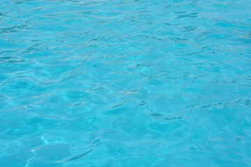 Blue water in swimming pool.Ripple Water.
