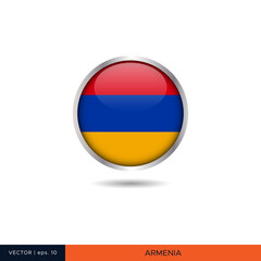 Armenia round flag vector design.