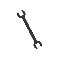 wrench tool icon image, silhouette style