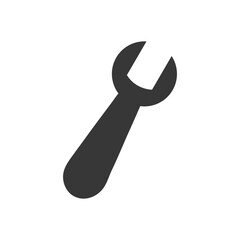 wrench tool icon, silhouette style
