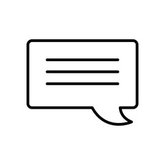 square speech bubble icon, line style