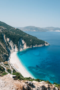 Overhead image of Myrtos Beach