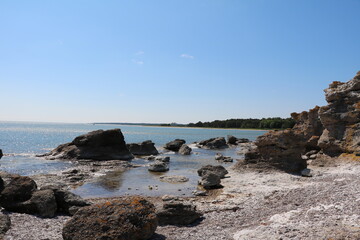 Nature reserve Holmh&auml;llar at Gotland, Sweden
