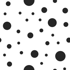 Dots seamless pattern. Random circles texture background.